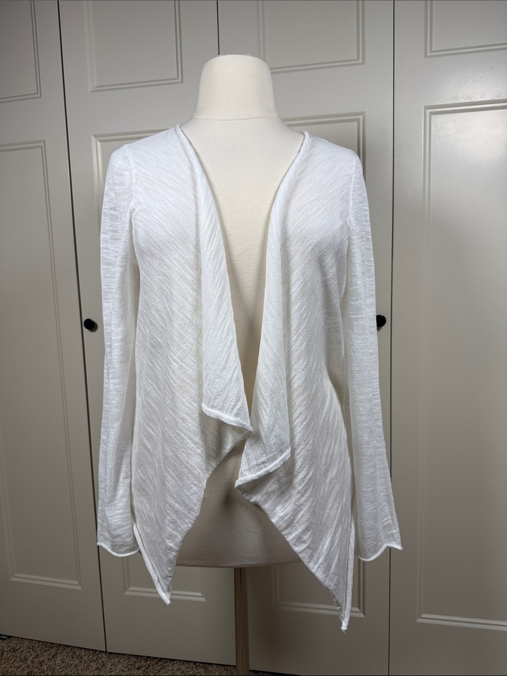 torrid White Open-Front Draped Cardigan Size 1X